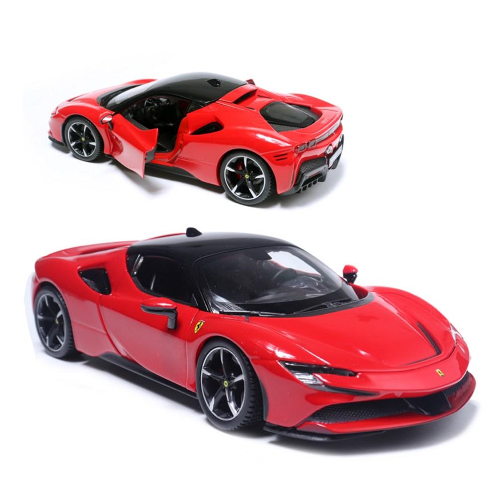 Bburago 1:24 Scale Ferrari SF90 Stradale Diecast Car Model, Red