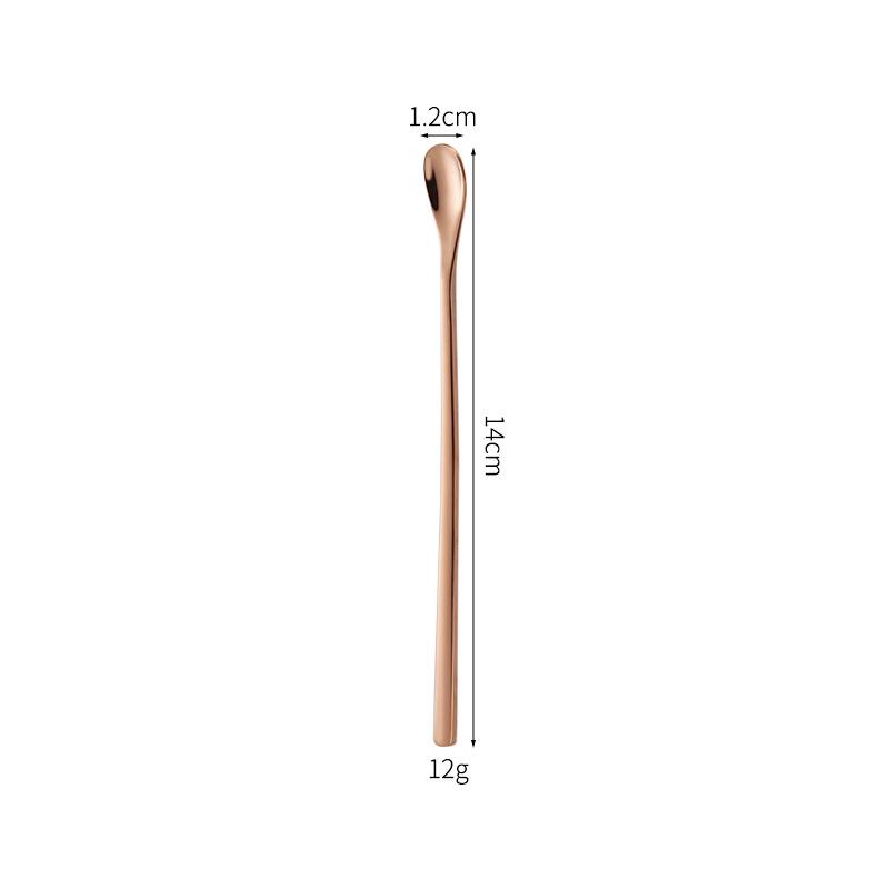 Korean Gold Stainless Steel Multi-Purpose Small Spoon for Coffee, Tea, and More
