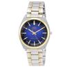 Japanese Free Metal Watch, Movement, Analog, Waterproof, Adjust, Band, Men's/Gentlemen's, Silver/Blue, QB78-412/3638/