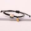 Fashion Cute Ceramic Cat Pendant Bracelet for Women Men Simple Lovers Red Rope Braided Adjustable Bracelet Jewelry Gifts
