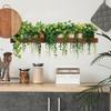Pegatina de Pared de Planta Verde Colgante Realista con Adhesivo Autoadhesivo Perfecta para Cocina Sala de Estar Dormitorio Decoración de Pared del Hogar