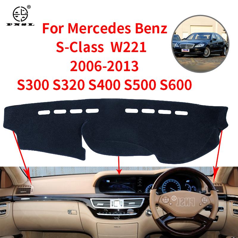 Pentru Mercedes Benz S-Class 2006-2013 W221 Covoraș anti-alunecare Tampă pentru bord Parasolar Covor Covor S-Klasse S300 S320 S400 S500 S600