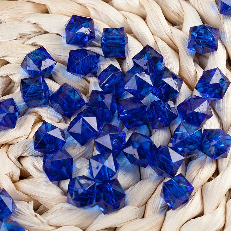 8-12mm Transparent Acrylic Square Loose Beads for DIY Beading Crafts
