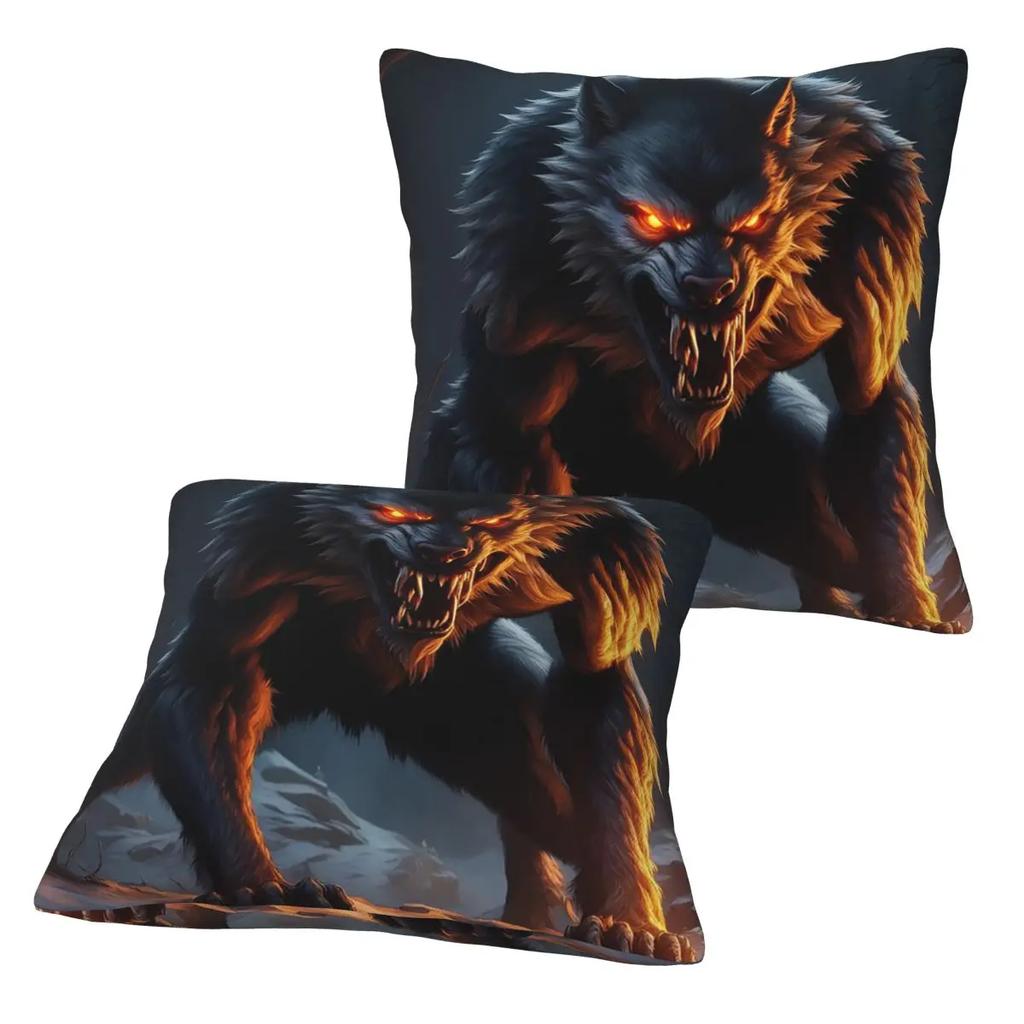 The Werewolf 2 Pcs Square Pillowcase Pillow Cover Cushion Decor Comfort Throw Pillow For Home Bedroom