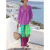 New European and American style sleeveless digital printing wide-leg pants set women's summer casual fashion two-piece set trendy