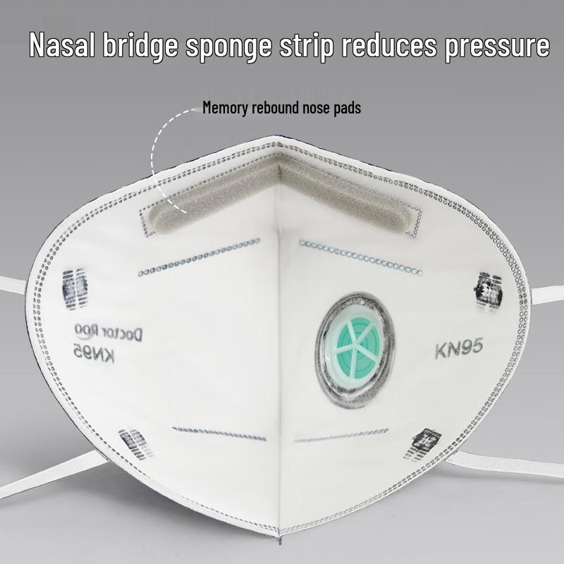 DR.ROOS KN95 Disposable Face Mask with Valve (50-Count)