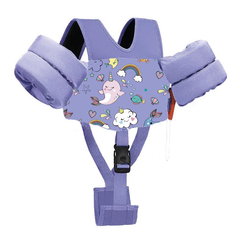 Kids' Cartoon Buoyancy Swim Vest with Water Sleeves