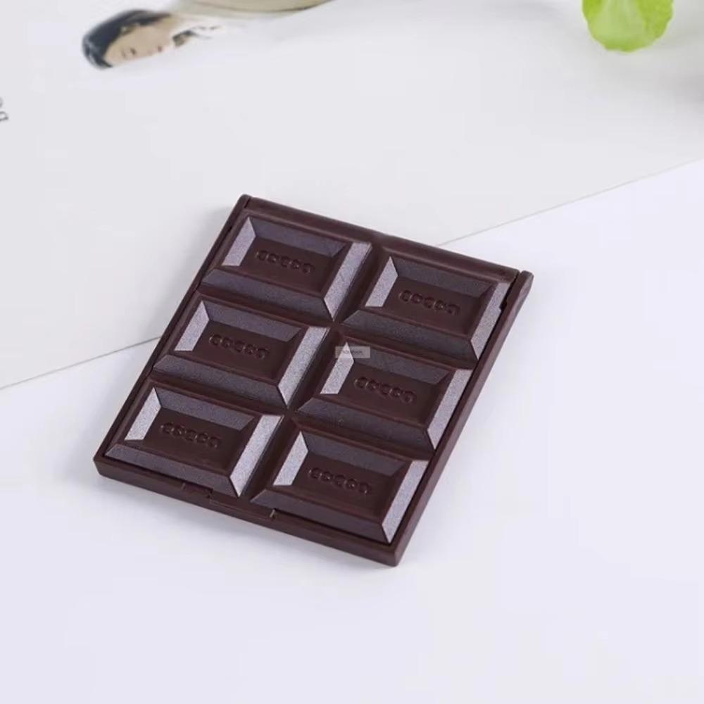 

Chocolate Shaped Chocolate Mirror Folding Beauty Mirror Creativity Portable Mirror Home Dark Coffee