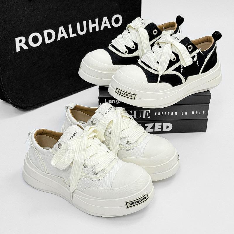 Fashion Shoes for Men Fashion Canvas Mens Shoes Heightening Casual Thick Sole Board Shoes Couple Trendy Platform Sneakers Zapatos Hombre