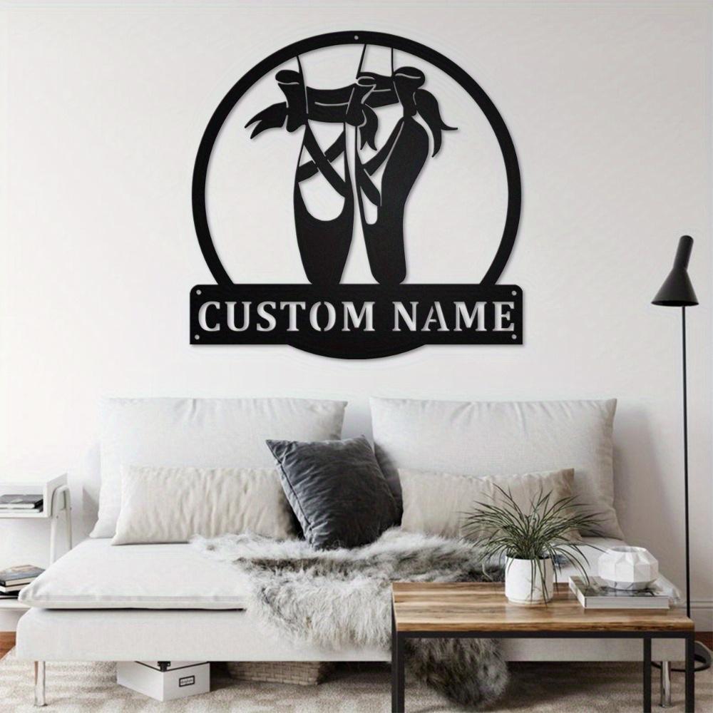 Metal Sign Ballerina Silhouette Custom Home Decor Door Plate Outdoor Kitchen Wall Art Gift