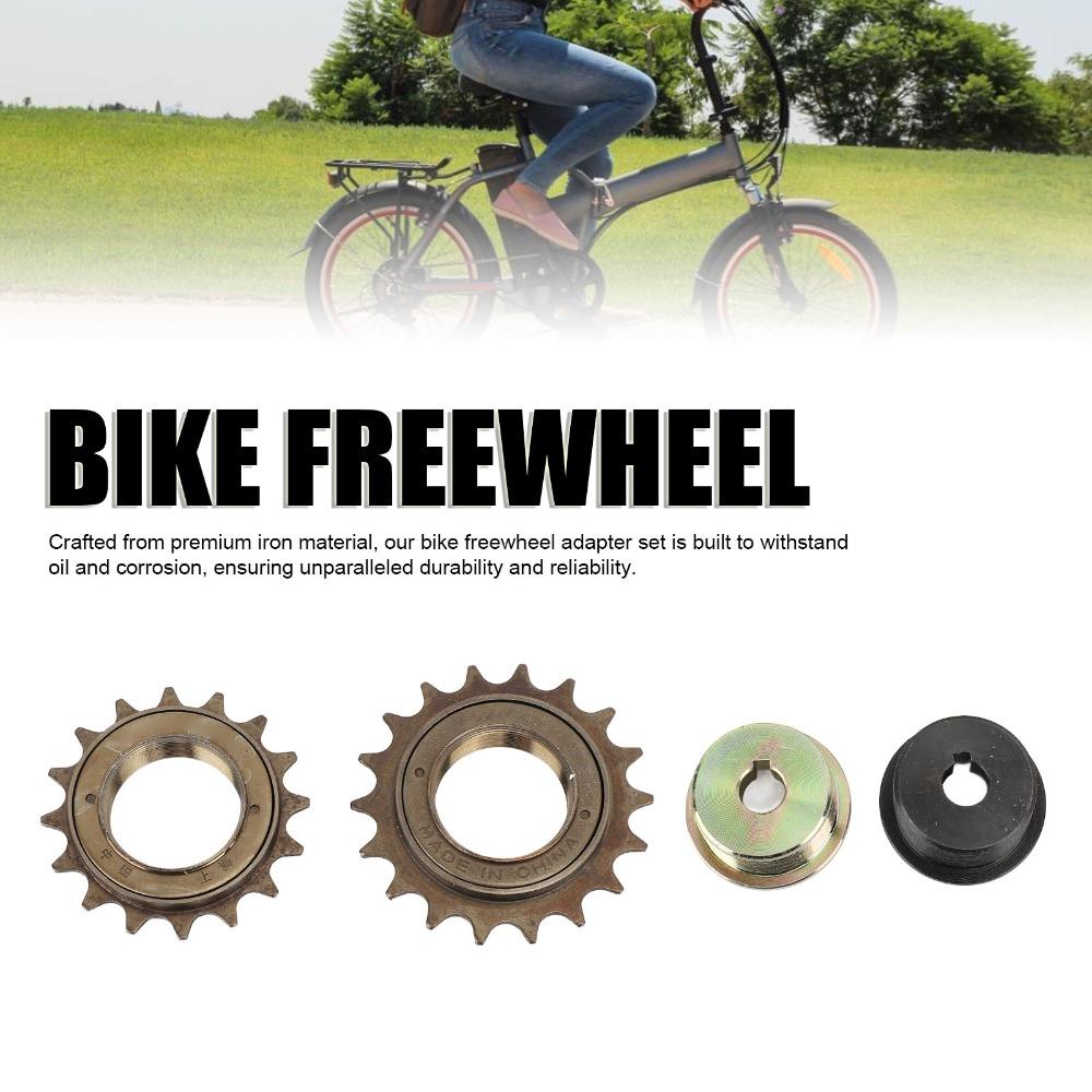 2PCS 16T 18T Bike Freewheel Adapter Set Cycling Freewheel Adapter Set  Bike Modification