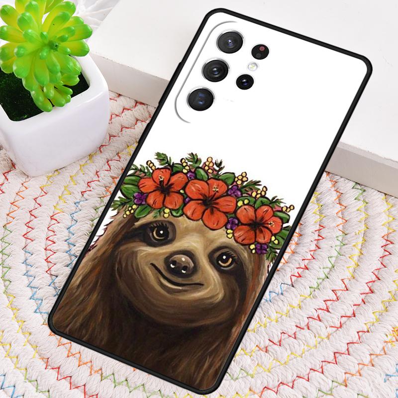 Cute Sloth Animal soft Phone Case for Samsung Galaxy note 10 pro S26 Ultra S23 S24 FE S25 S21 S22 PLUS shockproof Cove