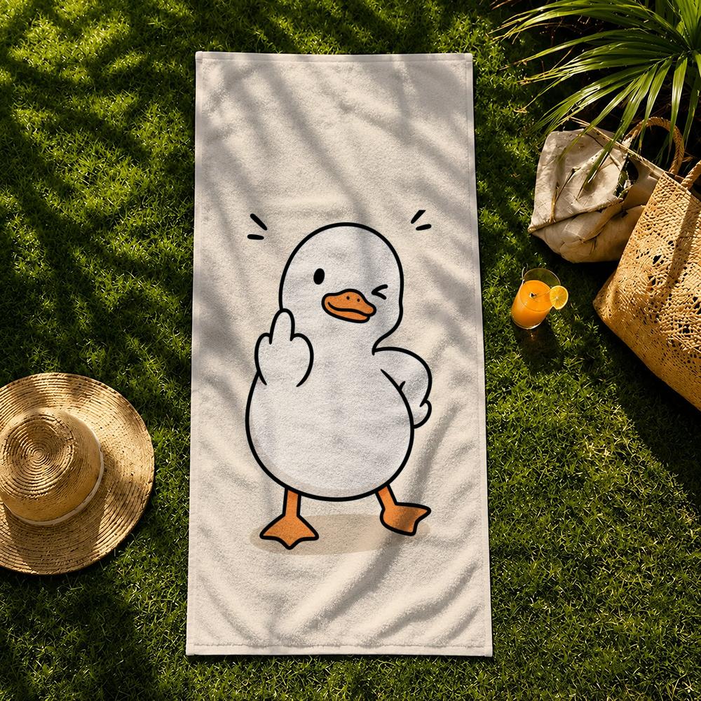 Animal Art D-Duck F-Funny Towel Towel beach towel, quick drying absorbent bath towel for Swim,Gym,Camping,Outdoor hot