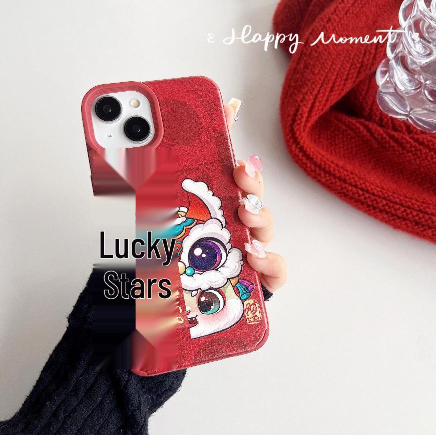 

iPhone 17/16/13 PRO MAX Case - Wealth & Prosperity Dragon Design with High Illumination Lucky Star 14 Pro Max арбуз красный