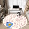 1pc Cartoon Pattern Office Round Area Rug, Indoor Mat Suitable ForOffice, Under Office Chairs Bedroom Living Room Home Decor, Room Deco 041