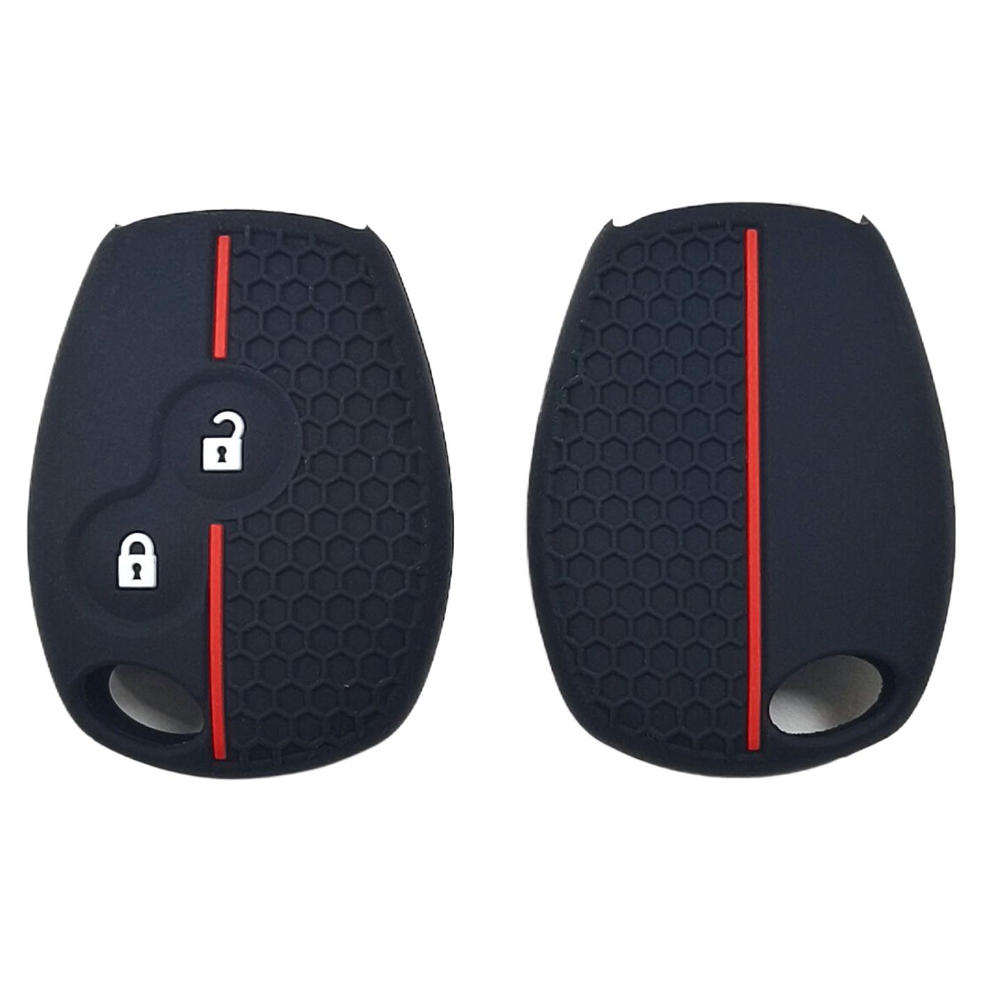 Silicone Key Set for Renault Correga Straight 2 Button Key Set Mercedes Smart Honeycomb Pattern High Quality