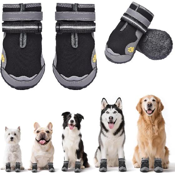 Hipaw Dog Booties for Winter,Snow Boots for Small Medium Large Dogs,Waterproof Dog Rain Shoes,Non-Slip Paw Protector for Outdoor