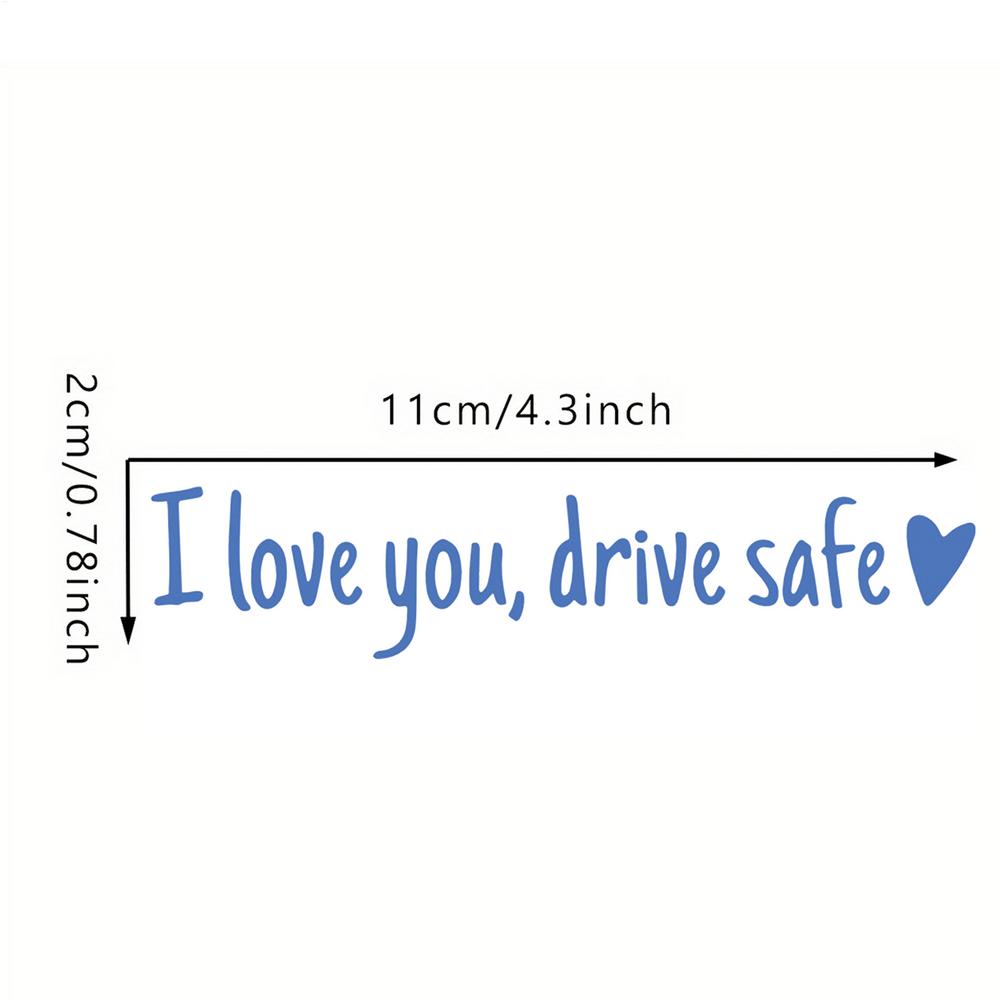 Car Mirror Stickers Car Window Decals for Women I Love You Drive Safe Emblem Labels for Truck Bumper Vehicles Exterior Decor