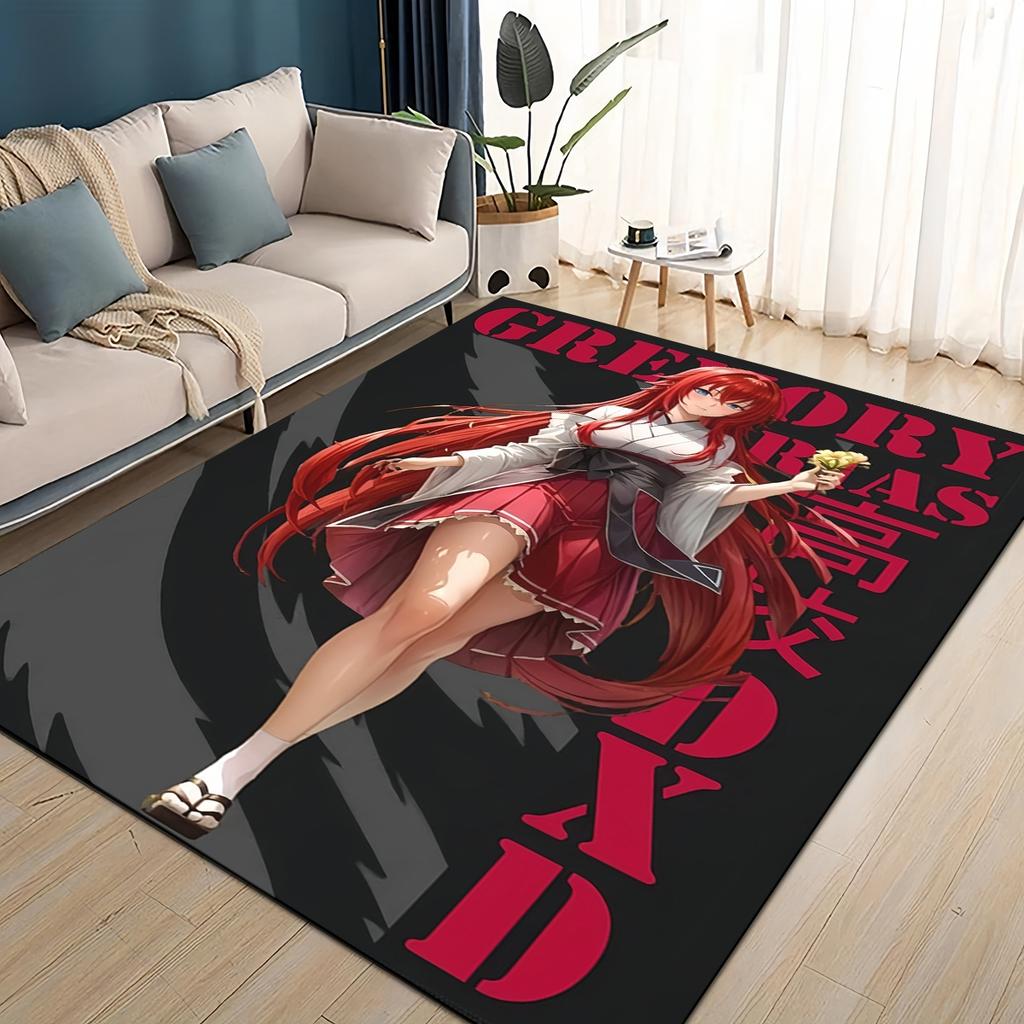 3D Cartoon High School DxD Sexy Girl Rias Akeno Asia Carpet Rug for Living Room Bedroom Home Sofa Decoration,Non-slip Floor Mat