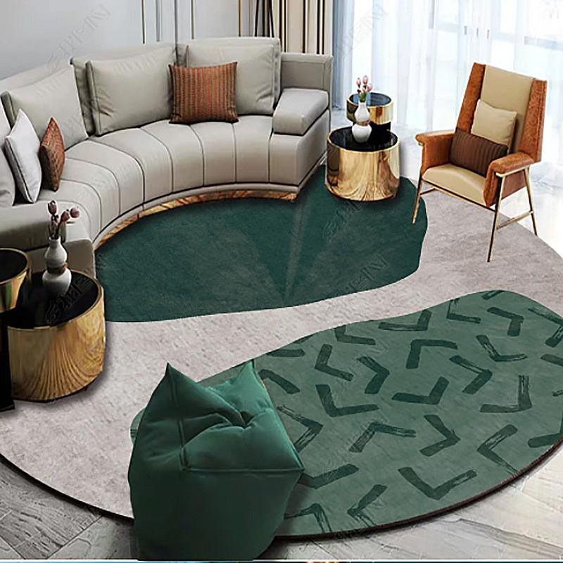 

Круглий килим з розкішного кришталевого вельвету - Легкий у догляді, Велика площа для вітальні або кабінету 120 cm diameter