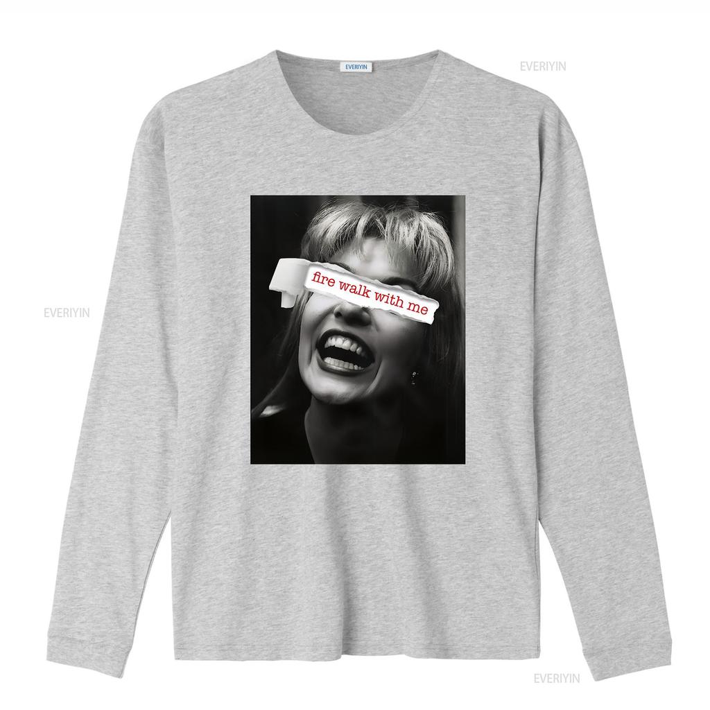 Fire walk with me SweaT T Shirt Twin Peaks Laura Palmer vintage Washed streetwear Stretched fashion Versatile homme graphic