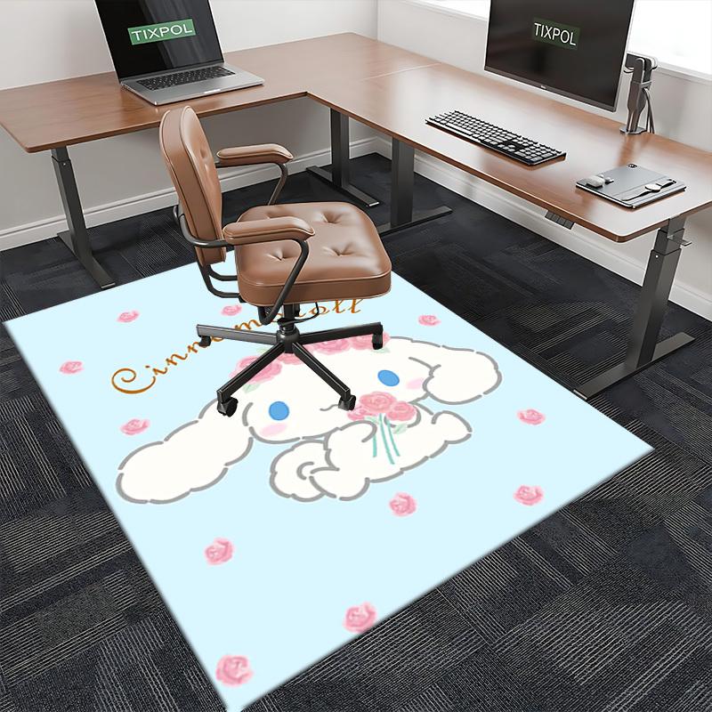 Cinnamoroll Anime Cartoon Design Chair Mat Non-Slip Carpet for Office Home Decoration Living Room Bedroom Game Room Dormitory.E066