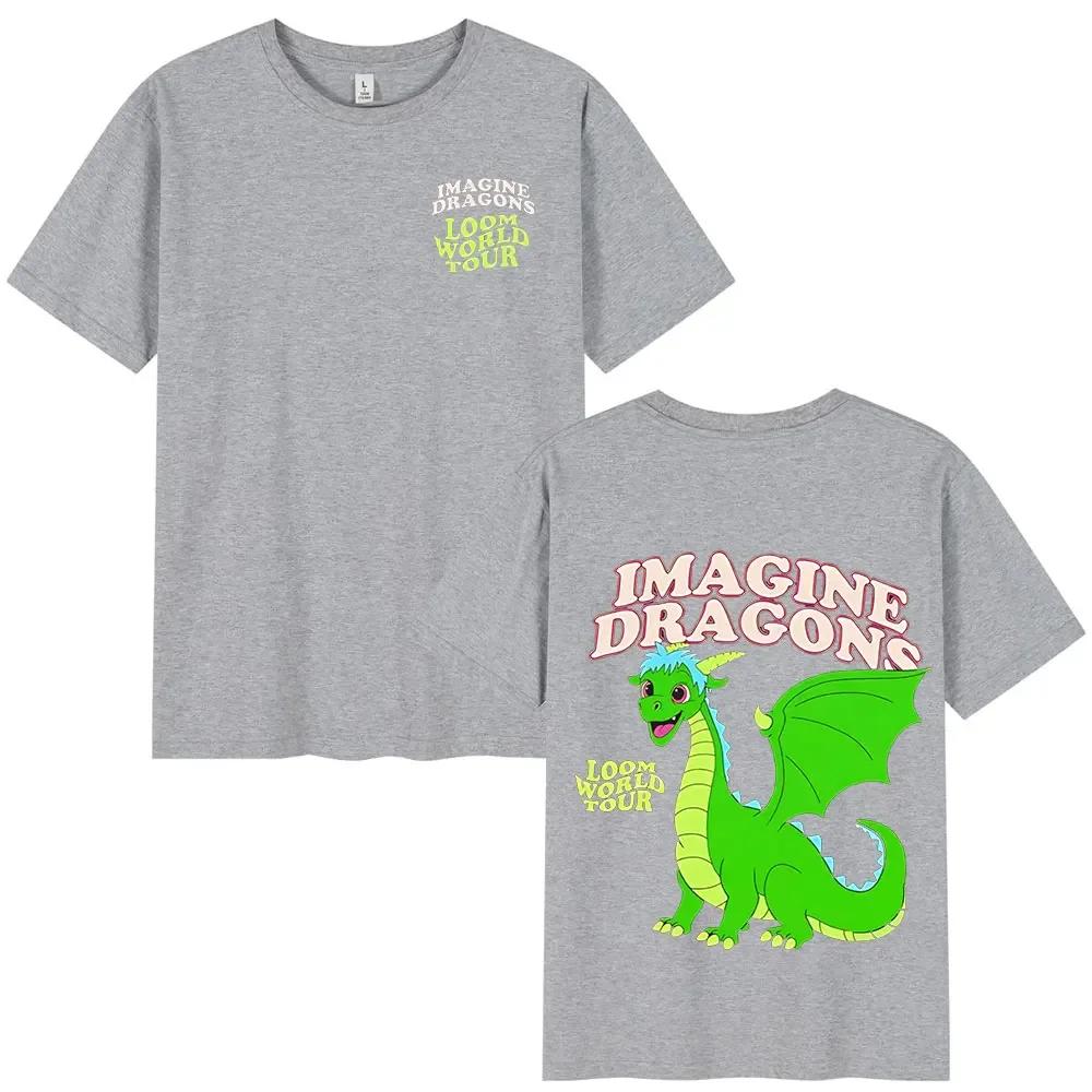 Dragon Loom World Tour 2025T T-shirt Rock Band Cartoon Dragon T-shirt Men's high quality fashion cotton short sleeve T-shirt