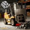 164 Scale Mini RC Forklift, 2.4G Rechargeable, 10KMh, Fully Proportional Mini RC Transport Vehicle (4127cm), Desktop Construction Vehicle Model with