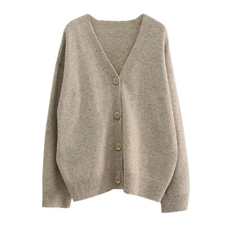 Buckle Twist Sweater Jacket Women's Autumn and Winter New Outerwear Solid Color Thin Round Neck Short Knitted Cardigan Women