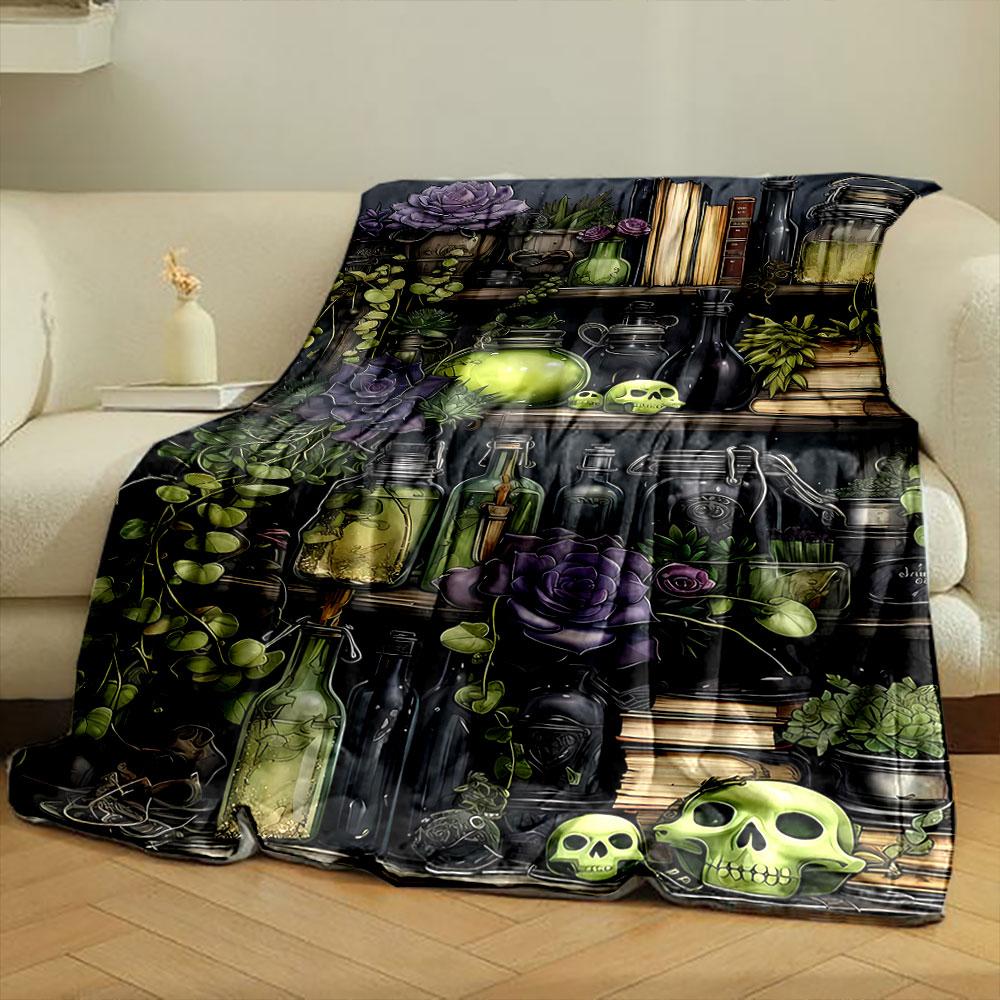 Dark Academia Potion Shelf Blanket bedroom Blanket for Livingroom Couch lunch break Soft throw for Friend's festival Gift
