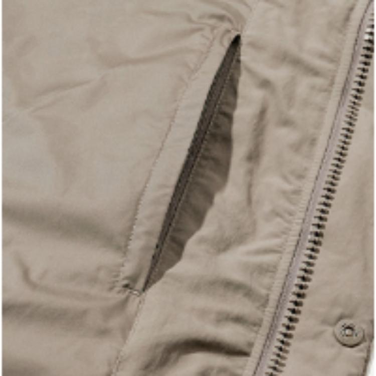 Uniqlo FW23 U Series Solid Color Casual Layered Padded Loose Versatile Warm Comfortable Zip Jacket Men Jackets Light-Beige 462851-30
