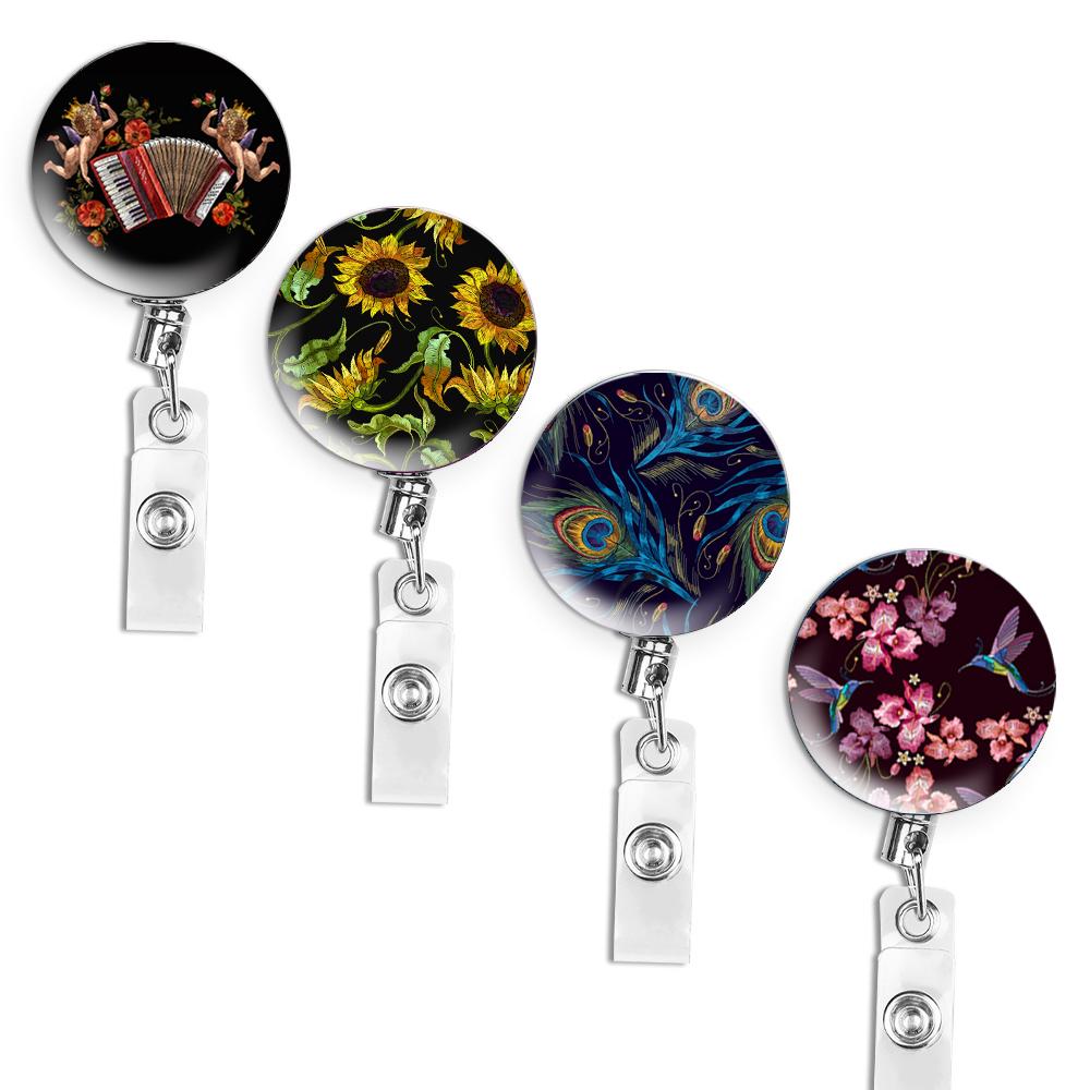 Set Creativo di Portachiavi Retrattili per Ufficio - Cavo d'Acciaio Anti-Perdita in 4 Pezzi