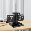 Vintage Auto Flip Clock with Drawer Mechanical Balance Flip Desk Clock for Living Room