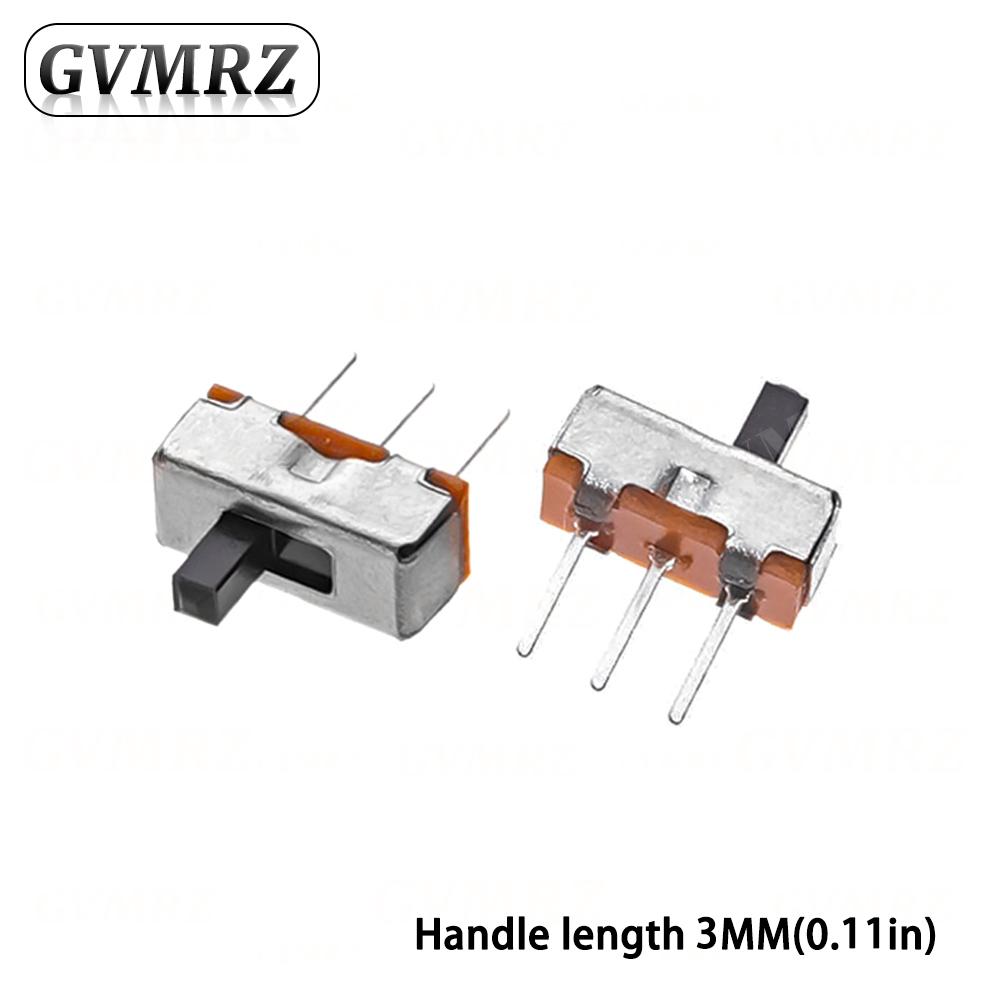 20Pcs SS12D00 Interruptor On-Off Mini Slide Switch 3pin 1P2T 2 Position High Quality Toggle Switch Handle Length 2mm 3mm 4mm 5mm