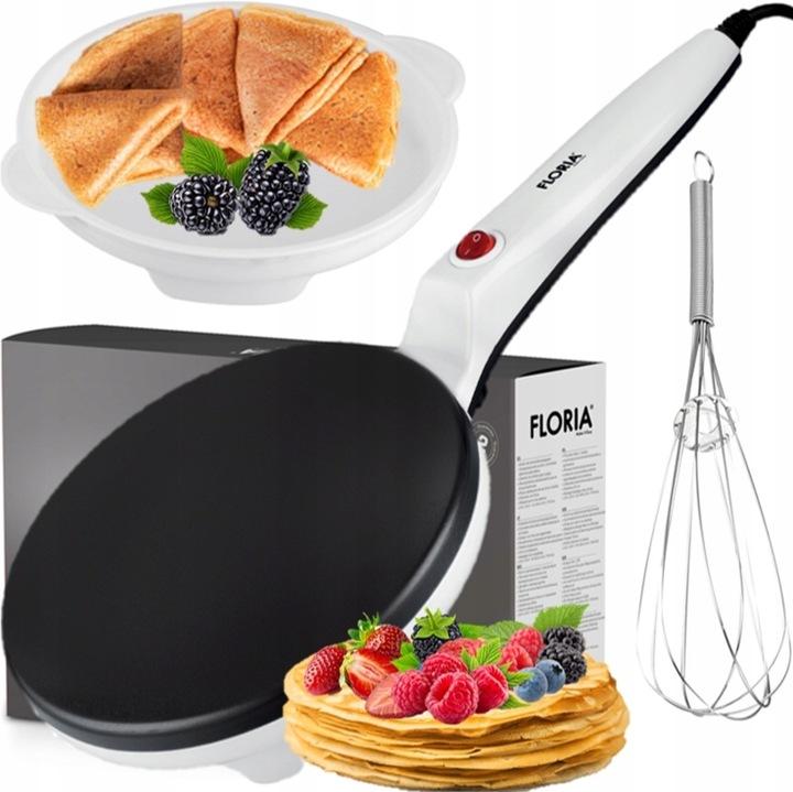 Floria Crêpe Maker ZLN7911 – Elektrische Pannenkoeken & Crêpemaker – 20 cm – 600-700 W – Anti-aanbaklaag – Wit
