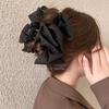 Korean Polka Dot Bow Claw Hair Clip - High-End Cloud Bubble Design for Women