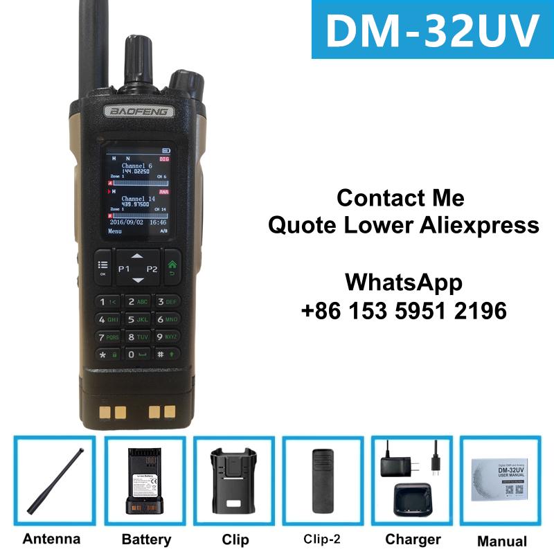 DMR GPS 10W DM-32UV BAOFENG DM32 Walkie Talkie Multi Band TDMR Slot Dublu de Timp Copiere Frecvență Wireless Tip-C AM/FM Radio Bidirecțional EURO