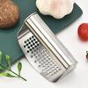 Stainless Steel Garlic Press, Peeler & Masher Tool - Arc-Shaped Crusher & Paste Maker for Kitchen
