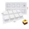 8 Square Cake Mousse Mold Cube Silicone Dessert Baking Mold Rubik's Cube Chocolate