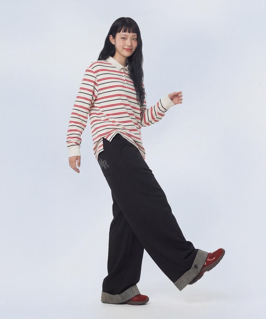 Maseumaluljeueopaeleol Check Hem Comfort Pants_Black