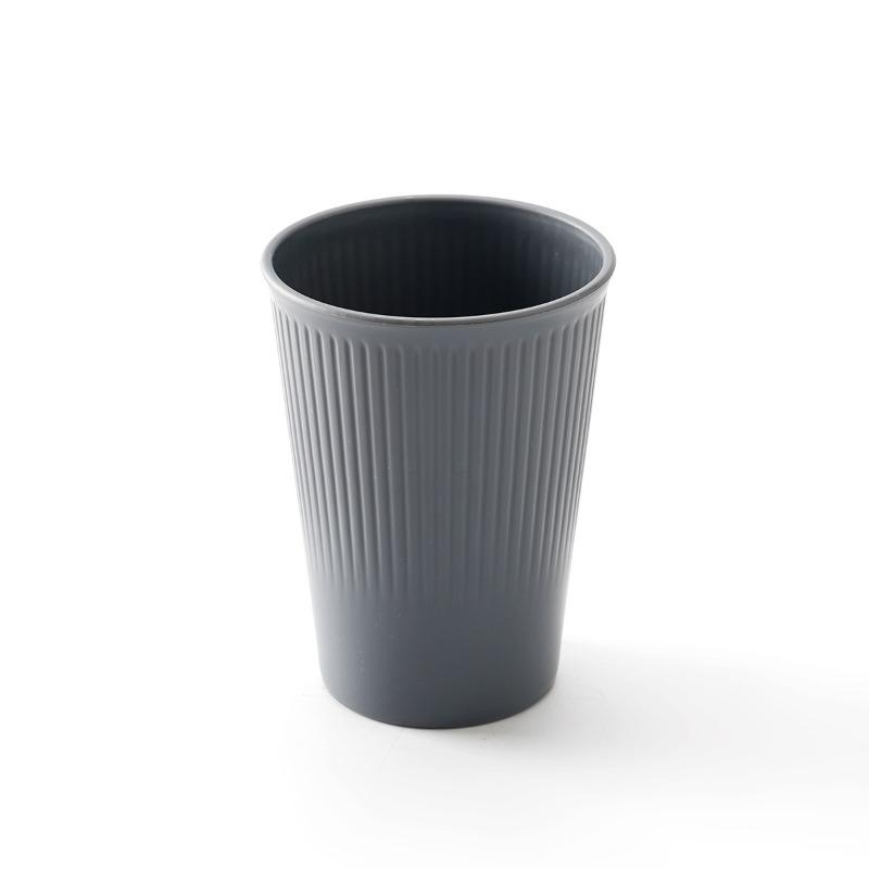 PP-Wasserbecher - Haushalts-Kaffeebecher-Set - Einfacher und kreativer vertikaler Muster-Kunststoff-Wasserbecher - Zahnbürstenbecher - Mundspülbecher