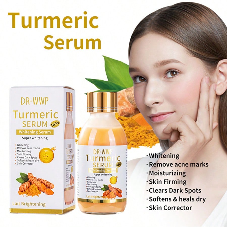 Arbutin Serum with Turmeric Extract Brightening Hydrating Facial Essence for Glowing Skin