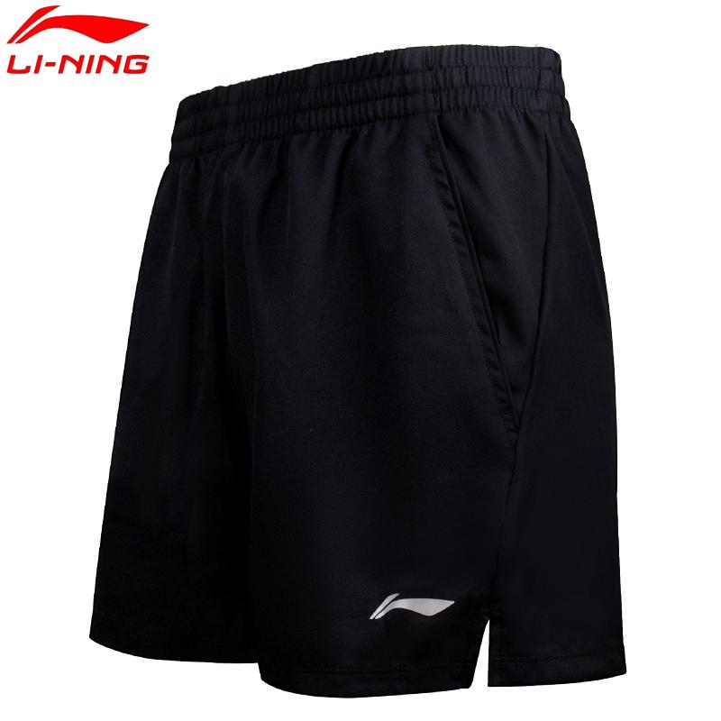 Li Ning Solid Color Loose Breathable Comfortable Casual Shorts Unisex shorts Black AKSN721-1