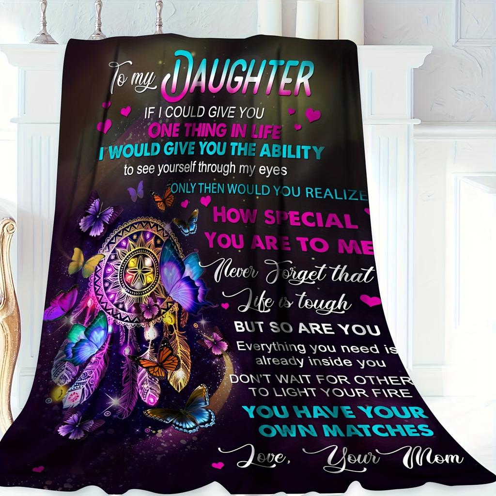 Holiday Gift For Daughter Flannel Blanket Bedroom Sofa Air Conditioner Blanket Nap Blanket