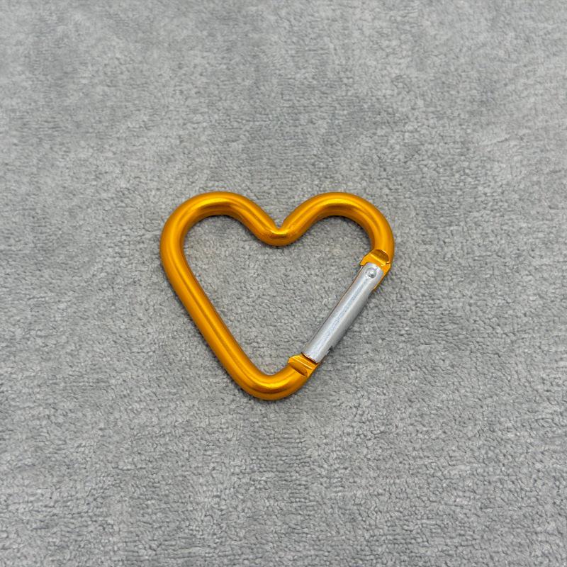 Heart-Shaped Aluminum Carabiner Hook for Backpack and Water Bottle - 44x40MM