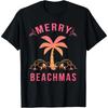 Christmas In July - Coastal Beach - Merry Beachmas Palm Tree T-Shirt