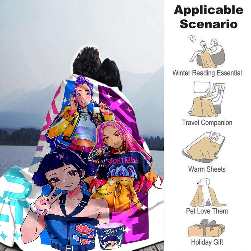 Vibrant Fashion Icons Blanket Soft Throw Blanket For Home Bedroom Bed Sofa Travel Office Solid Christmas Blanket