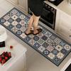 Kitchen Rug Absorbent Non-Slip Floor Mat Luxury Botanical Floral Carpet Diatom Mud Long Size Rugs Home Decor Alfombra De Cocina