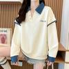 Navava Nt2261 Long Sleeve Sweatshirt Unique Stitch Collar