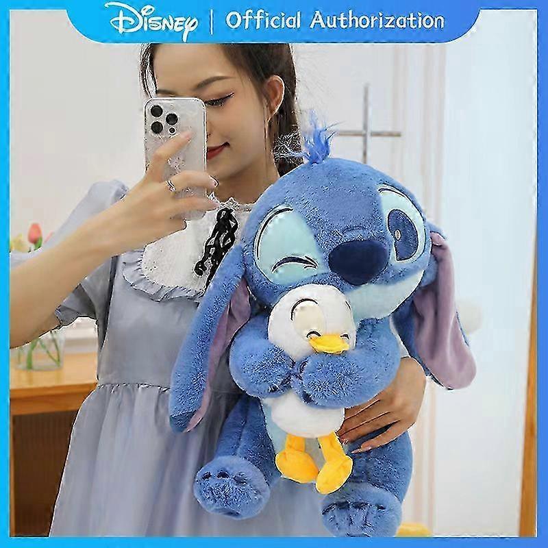 2025 30CM-80CM New Disney Lilo & Stitch Plush Toy Cartoon Embrace Donald Duck Stuffed Doll Anime Collection Souvenir Birthday Gift